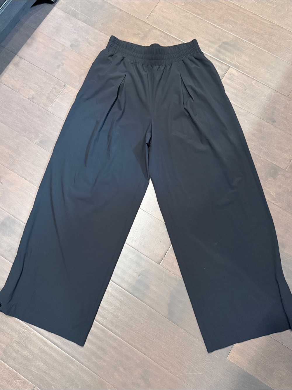 Zella Black Wide-Leg Elastic Waist Pants